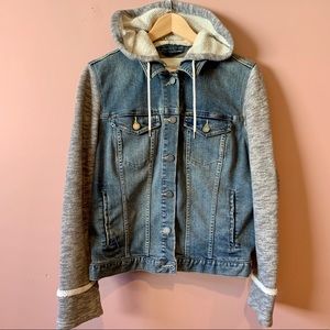 Two by Vince Camuto Hooded Denim Jacket